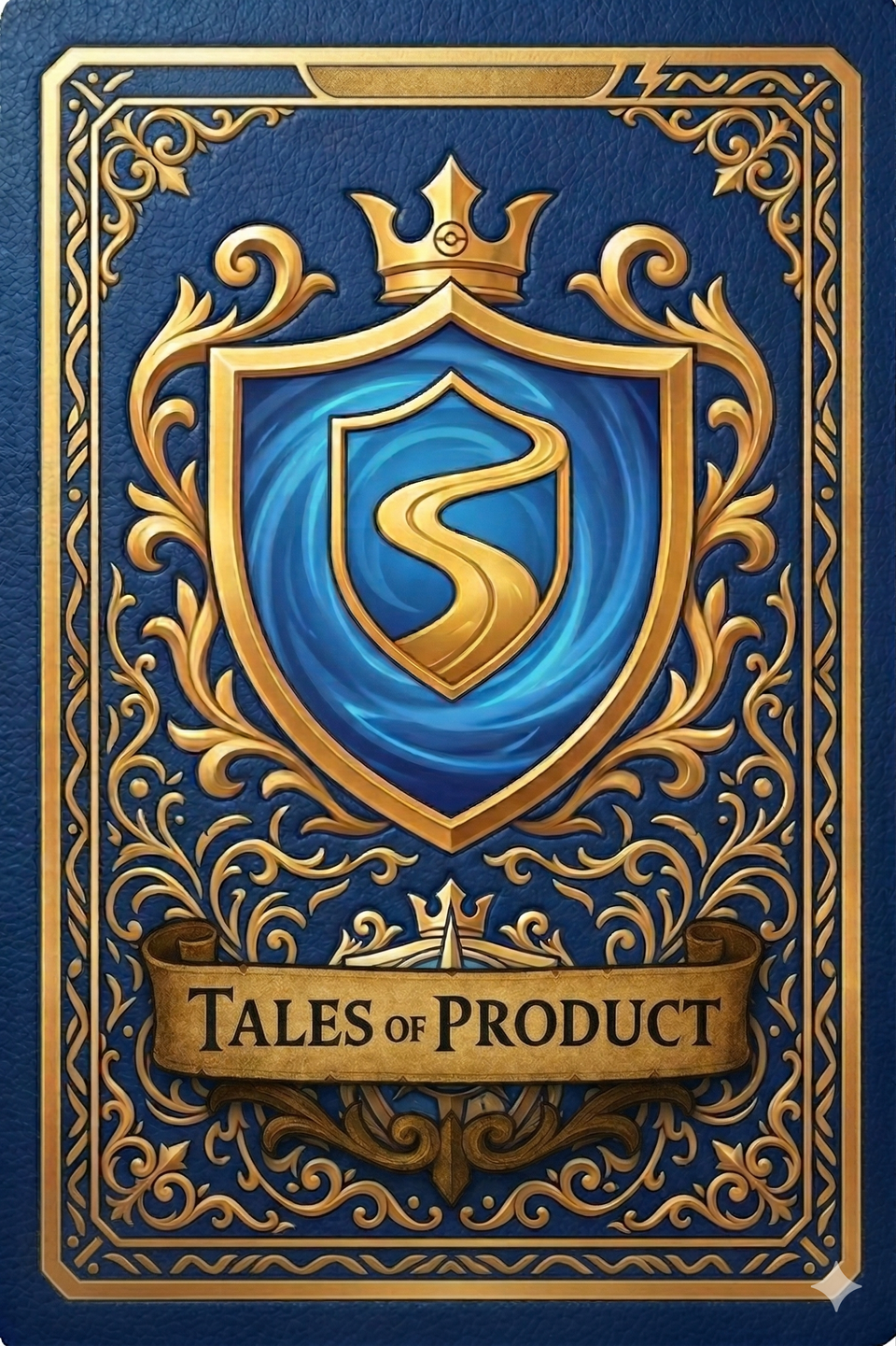 Tales of Product Heroes Edition Card Front. A Sword and shield coat of arms.